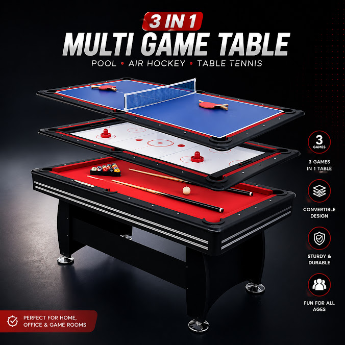 3 IN ONE GAME TABLE